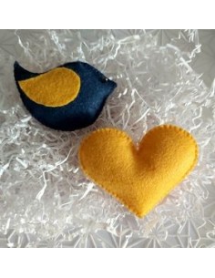 Žaislų rinkinys, paukštukas širdelė