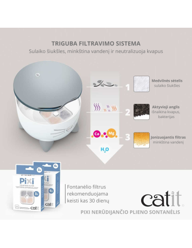 Automatinė gertuvė Catit PIXI su plieniniu viršumi