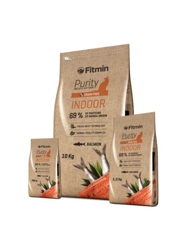 Fitmin Purity Indoor sausas Holistinis begrūdis maistas žuvies pagrindu