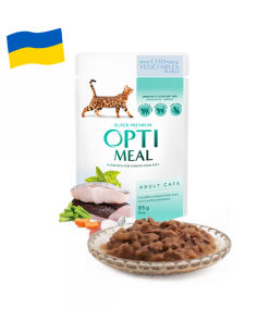 Optimeal konservai su menke želėje suaugusioms katėms, 85g