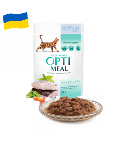 Optimeal konservai su menke želėje suaugusioms katėms, 85g