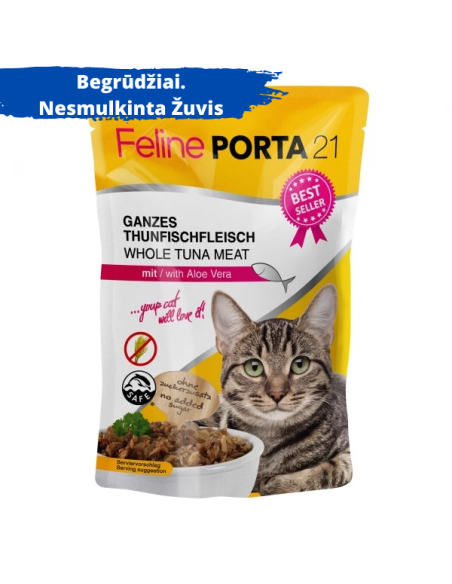 Maistas katėms | Plėšytos mėsos begrūdžiaikonservai Feline porta