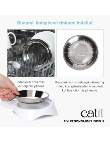 Catit PIXI dvigubas ergonominis pietų indelis
