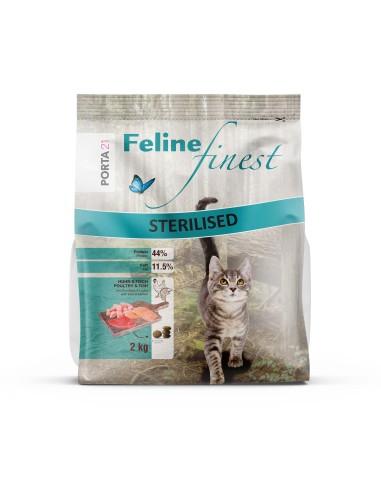 Feline finest sterilised begrūdis maistas kastėms