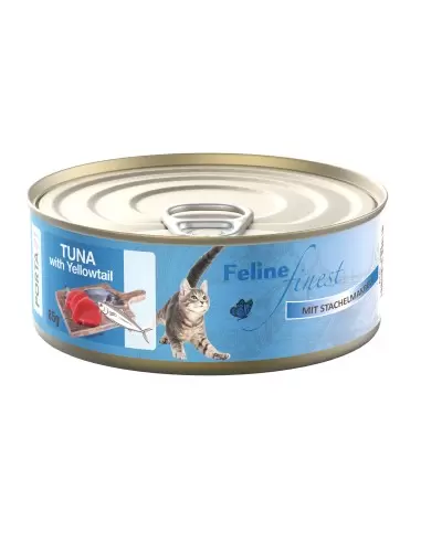 Plėšytos mėsos konservai Porta Feline Finest konservai su tunu ir skumbre, 85g