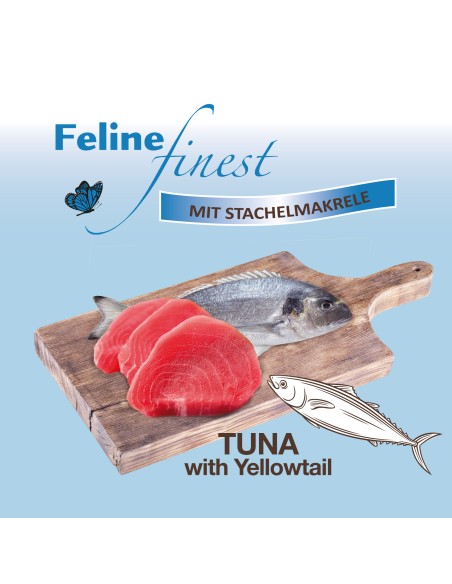 Plėšytos mėsos konservai Porta Feline Finest konservai su tunu ir skumbre, 85g