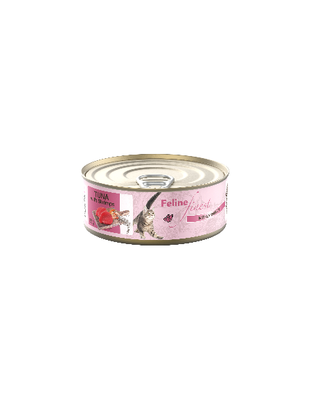 Plėšytos mėsos konservai  Porta Feline Finest konservai su tunu ir krevetėmis, 85g