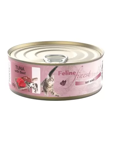 Plėšytos mėsos konservai Porta Feline Finest konservai su tunu ir jautiena, 85g