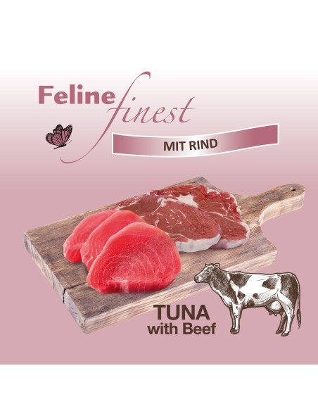 Plėšytos mėsos konservai Porta Feline Finest konservai su tunu ir jautiena, 85g