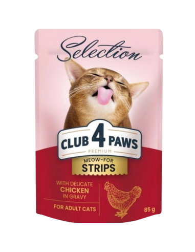 CLUB4PAWS Vištienos juostelės kreminėje sriuboje, 85g