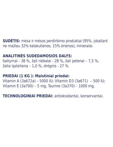 PREMIUM MĖSOS LAZDELĖ SU KALAKUTIENA IR ĖRIENA, 5g