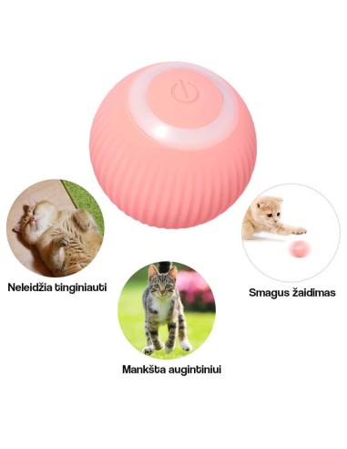 Interaktyvus, savaime judantis kamuoliukas, rožinis