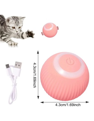 Interaktyvus, savaime judantis kamuoliukas, rožinis