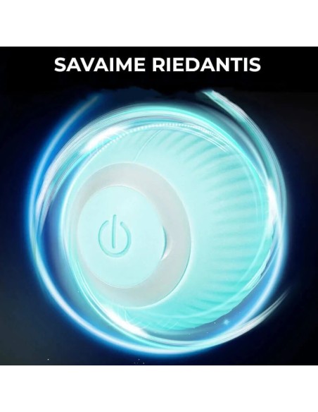 Interaktyvus , savaime judantis kačių žaislas kamuoliukas,mėlynas