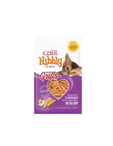 Catit Nibbly Grills skanėstas katėms su vištiena ir šukutėmis, 30 g