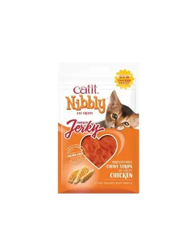 Catit Nibbly Jerky skanėstas katėms džiovinta vištiena, 30 g