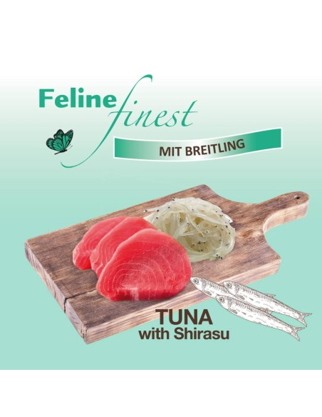 Plėšytos mėsos konservai PORTA21 Feline Finest Tunas su ledžuve 85g