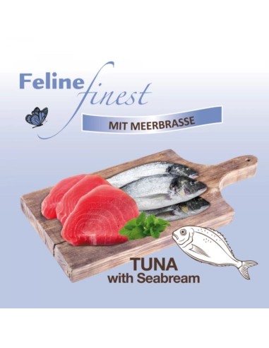 Plėšytos mėsos konservai PORTA21 Feline Finest tunas su karšiu