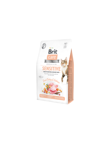 BRIT CARE Cat GF Sensitive Healthy Digestion&Delicate Taste sausas maistas jautrioms katėms