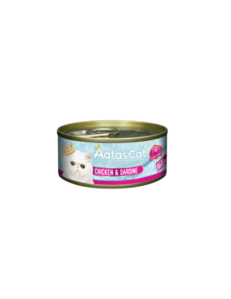 Aatas cat konservai suaugusioms katėms su vištiena ir sardine