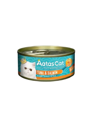 Aatas Cat konservai suaugusioms katėms su tunu ir lašiša, 80g