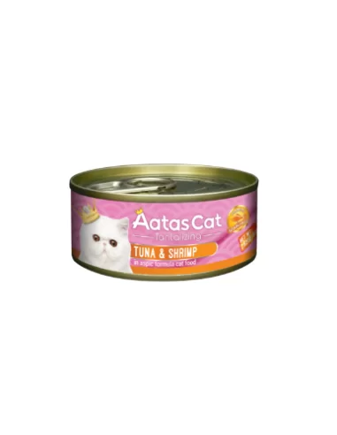 Aatas Cat konservai suaugusioms katėms su tunu ir krevetėmis, 80g