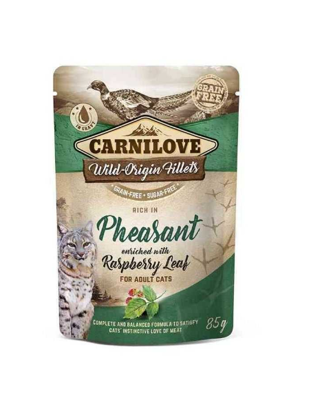 CARNILOVE Pheasant Raspberry Leaves konservai katėms su