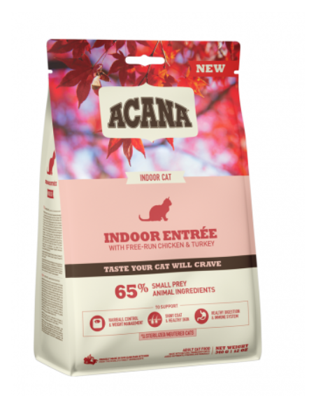 Acana Indoor Entree sausas maistas suaugusioms katėms su