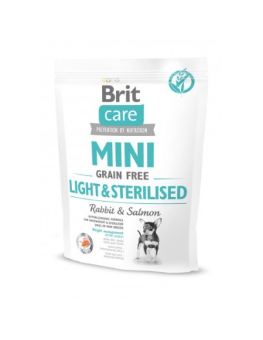 BRIT CARE Mini Light&Sterilised hipoalerginis sausas maistas sterilizuotiems šunims