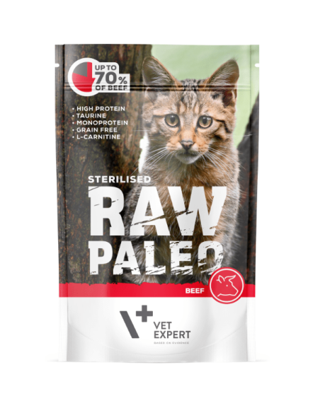 Raw Paleo Sterilized Cat paštetas steril. 