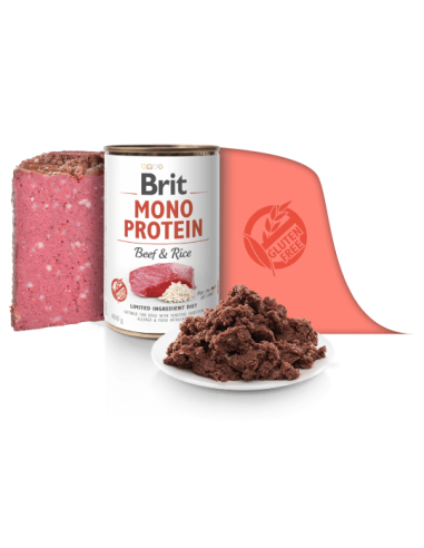 Brit Care kons. šunims Mono Protein Beef&Rice 400 g