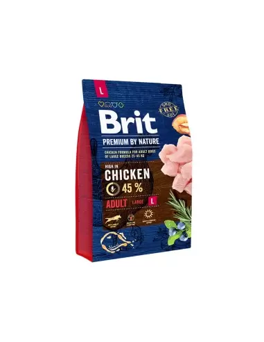 Brit Premium Adult L sausas maistas didelių veislių šunims su vištiena