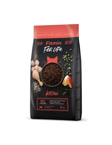 1 Fitmin for life kitten sausas maistas kačiukams su vištiena, 1,8kg