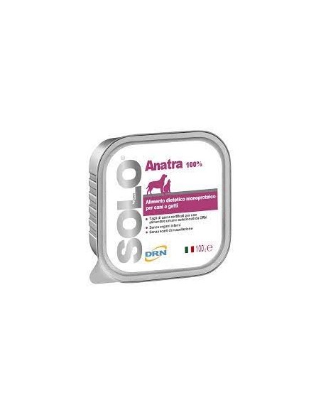SOLO vieno baltymo pašaras šunims ir katėms ANATRA su antiena