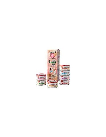 SIGNATURE 7 Real Meat Gravy konservų katėms rinkinys su mėsa ir žuvimi, 7x70 g