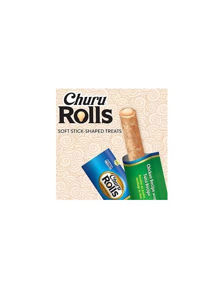 CHURU ROLLS skanėstas katėms su vištiena, tunu ir šukutėmis, 4x10g
