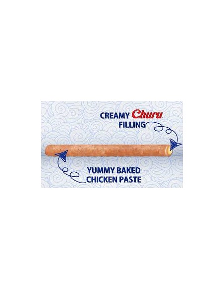 CHURU ROLLS skanėstas katėms su vištiena, tunu ir šukutėmis, 4x10g