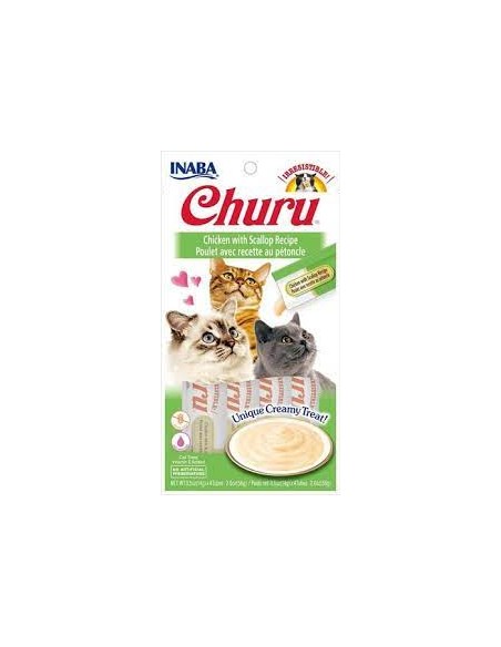 Churu Cat skanėstas katėms - tyrelė su vištiena ir šukutėmis, 4x14g