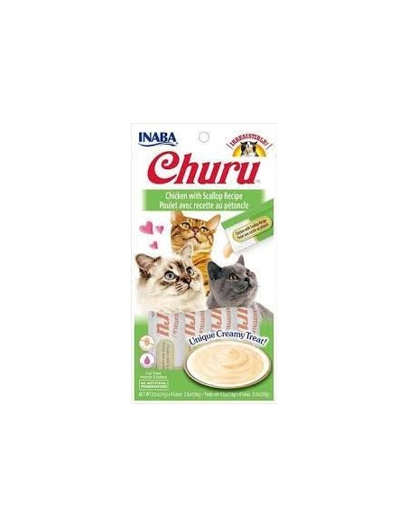 Churu Cat skanėstas katėms - tyrelė su vištiena ir šukutėmis