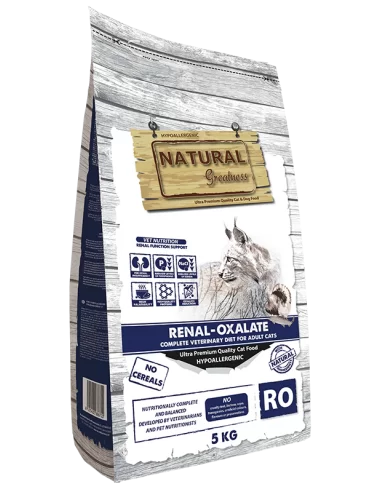 Natural Greatness Veterinarinė dieta Renal-Oxalate, sausas veterinarimis maistas katėms su inkstų nepakankamumu