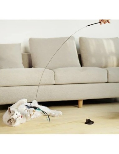 Purlov Interaktyvus katės žaislas meškerė su siurbtuku