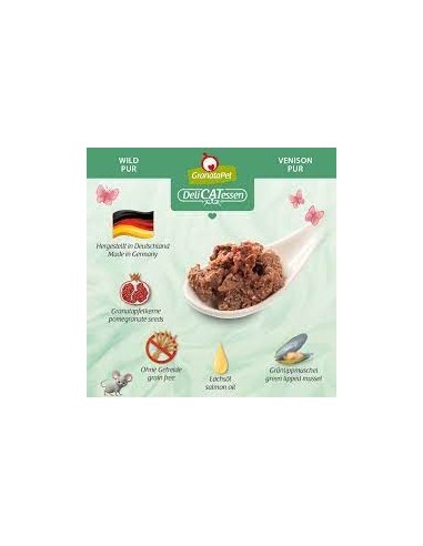 GranataPet DeliCATessen paštetas katėms su elniena