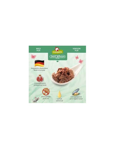 GranataPet DeliCATessen paštetas katėms su elniena