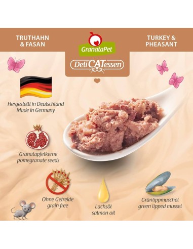 GranataPet DeliCATessen paštetas katėms su kalakutiena ir fazanu