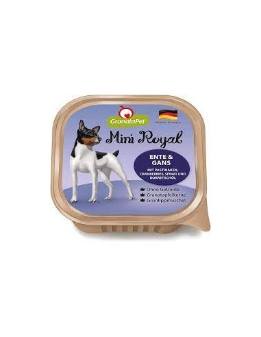 GranataPet MINI ROYAL konservai šunims su antiena ir žąsiena, 150g