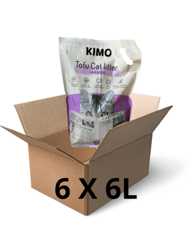 Kimo natūralus tofu kraikas, levandų kvapo. 