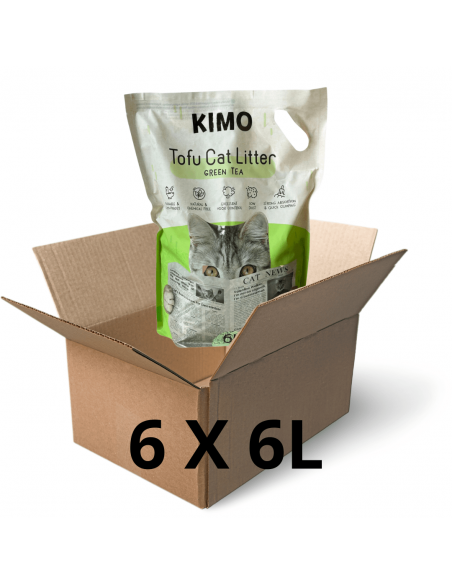 Kimo natūralus tofu kraikas, žaliosios arbatos kvapo 6L,  2,5kg