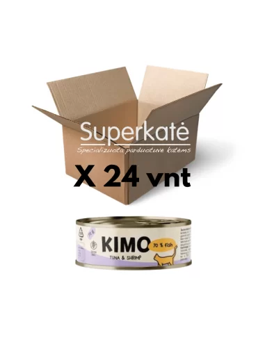 Kimo Tuna&Shrimp konservai katėms su tunu ir krevetėmis 70g X 24 vnt
