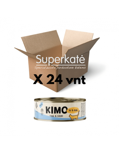 Kimo Tuna&Squid konservai katėms su tunu ir kalmarais 70g X 24 vnt