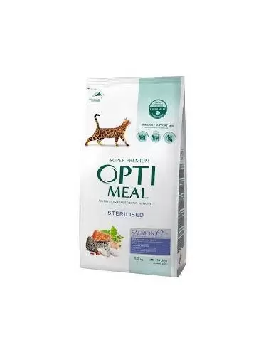 OPTIMEAL sausas maistas sterilizuotoms katėms su lašiša